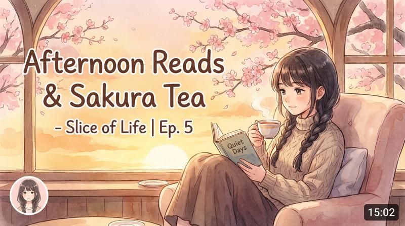 51视频日常动漫-午后阅读与樱花茶-生活动漫